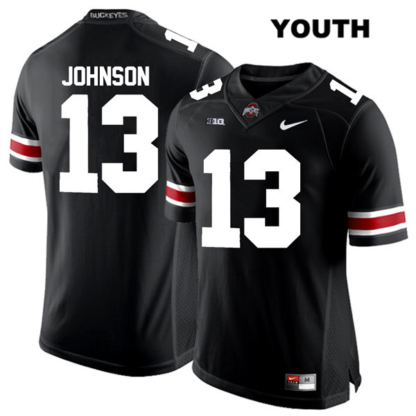 Ohio State Buckeyes Youth Tyreke Johnson #13 White Number Black Authentic Nike College NCAA Stitched Football Jersey OP19G50GY